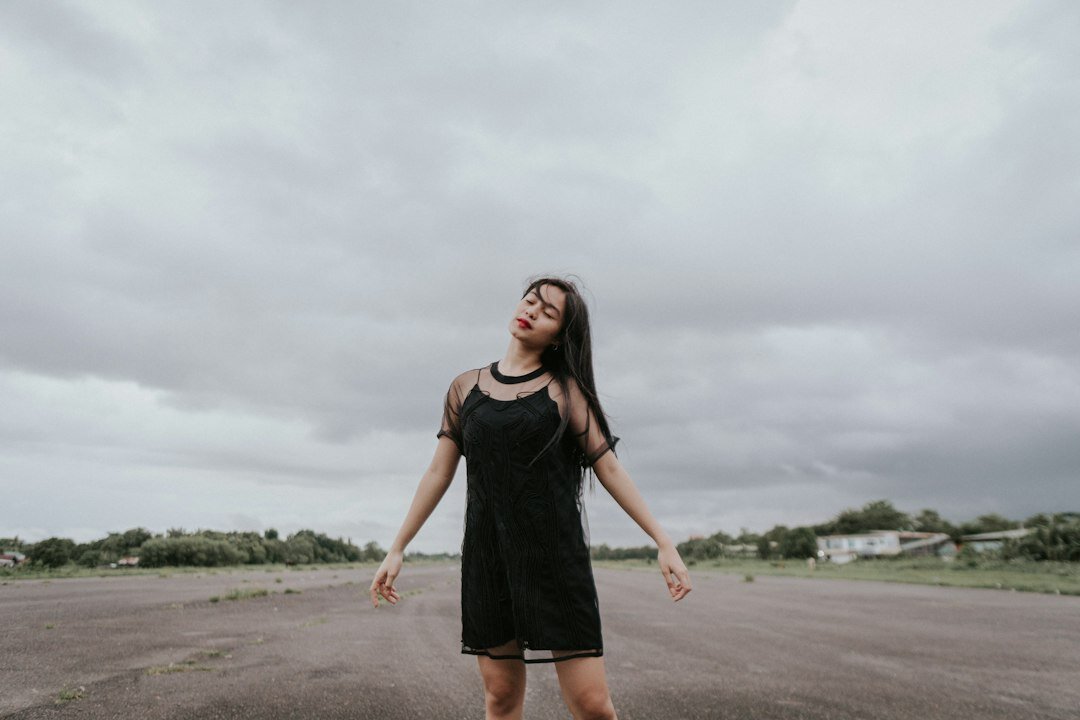 Fashion model walking on a runway during a show